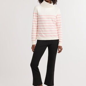 Dudley Stephen Park Slope Pink Striped Women's Sweater